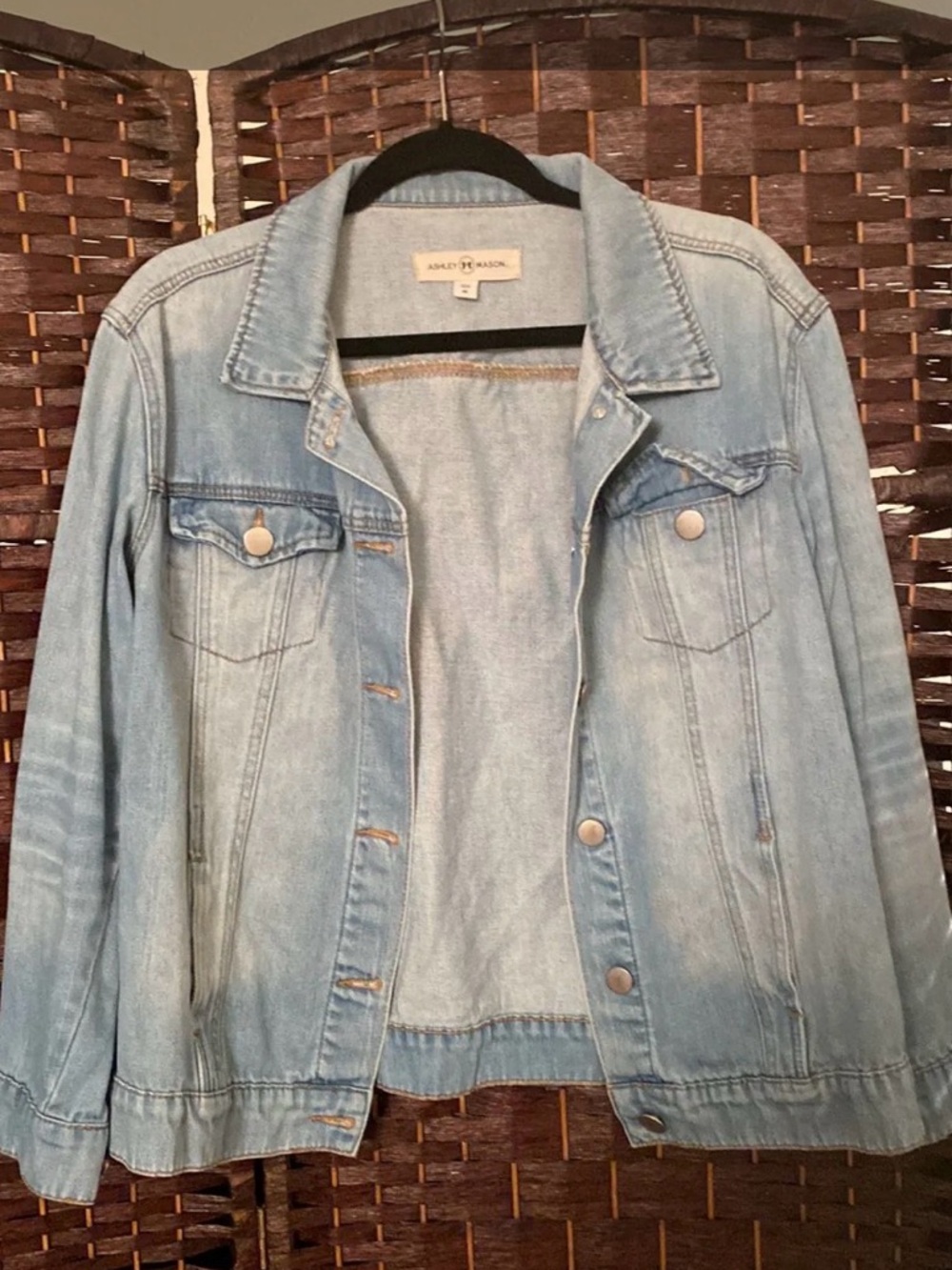 Ashley Mason Light Blue Denim Jacket - Classic Trucker Style